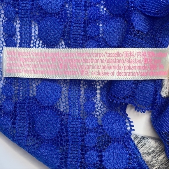 PINK Victoria's Secret Thong Panty - Blue and Gray - Size Small - Picture 5 of 5